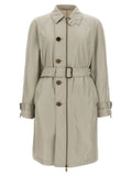 Burberry Mulberry Silk Car Coat — Beige