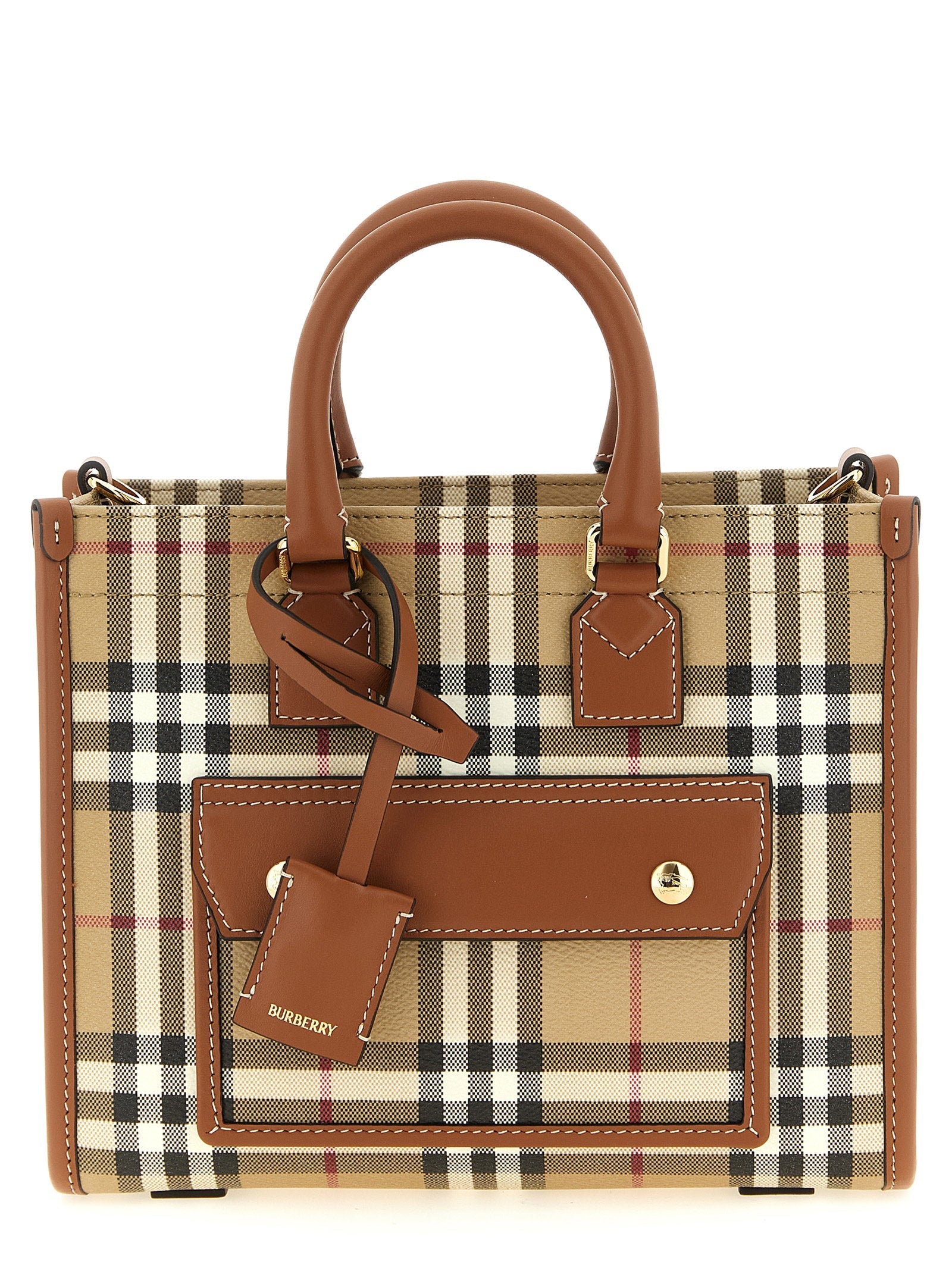 Burberry Freya Mini Bag — Cognac
