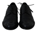 Men's Blue Leather Wingtip Oxford Dress Shoes