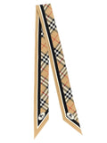 Burberry Check-Print Silk Twill Scarf — Camel