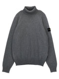 Stone Island Junior Logo-Badge Cotton Blend Sweater — grey