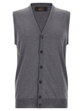 Zanone Flexwool Vest — Charcoal