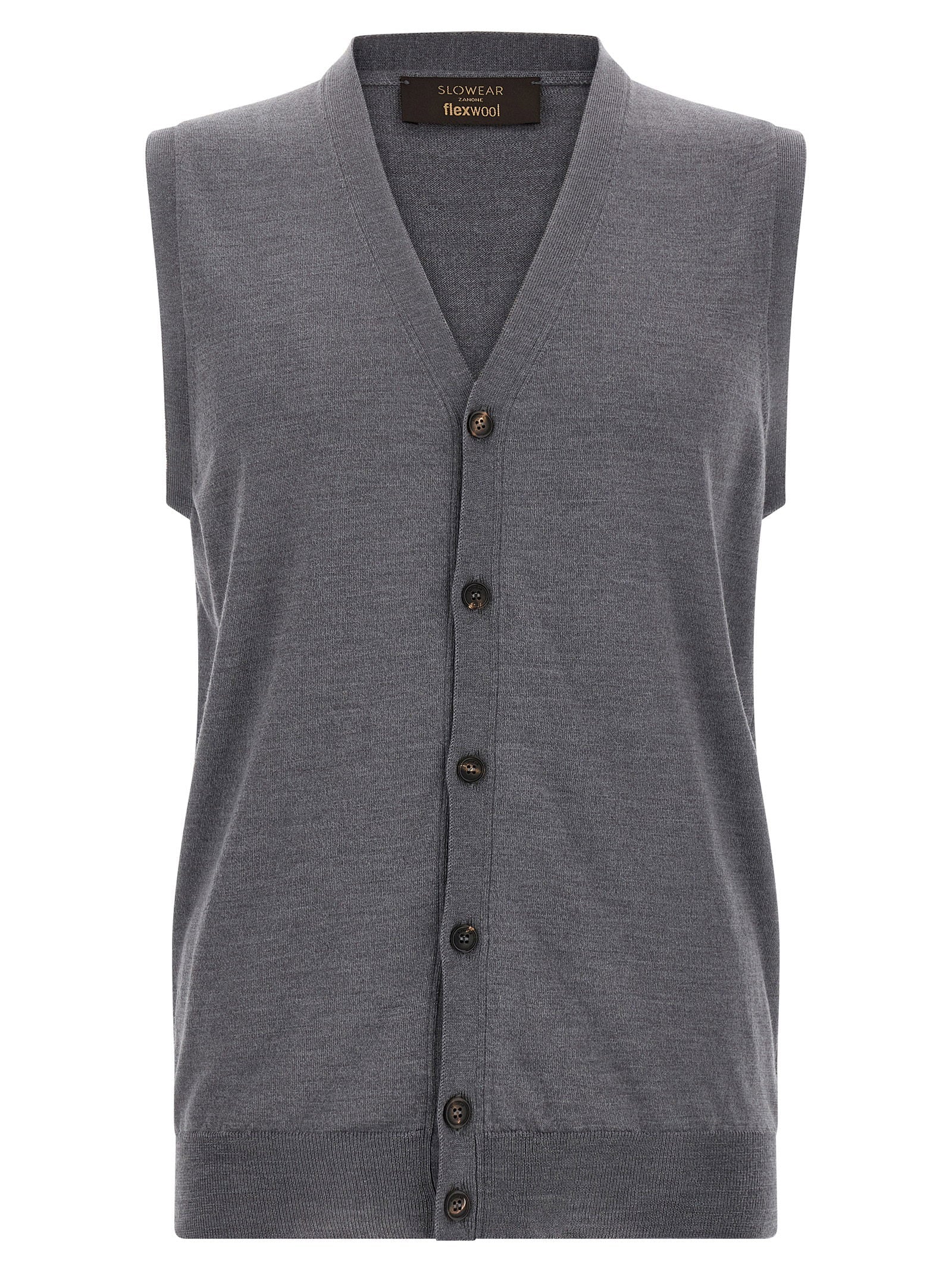 Zanone Flexwool Vest — Charcoal