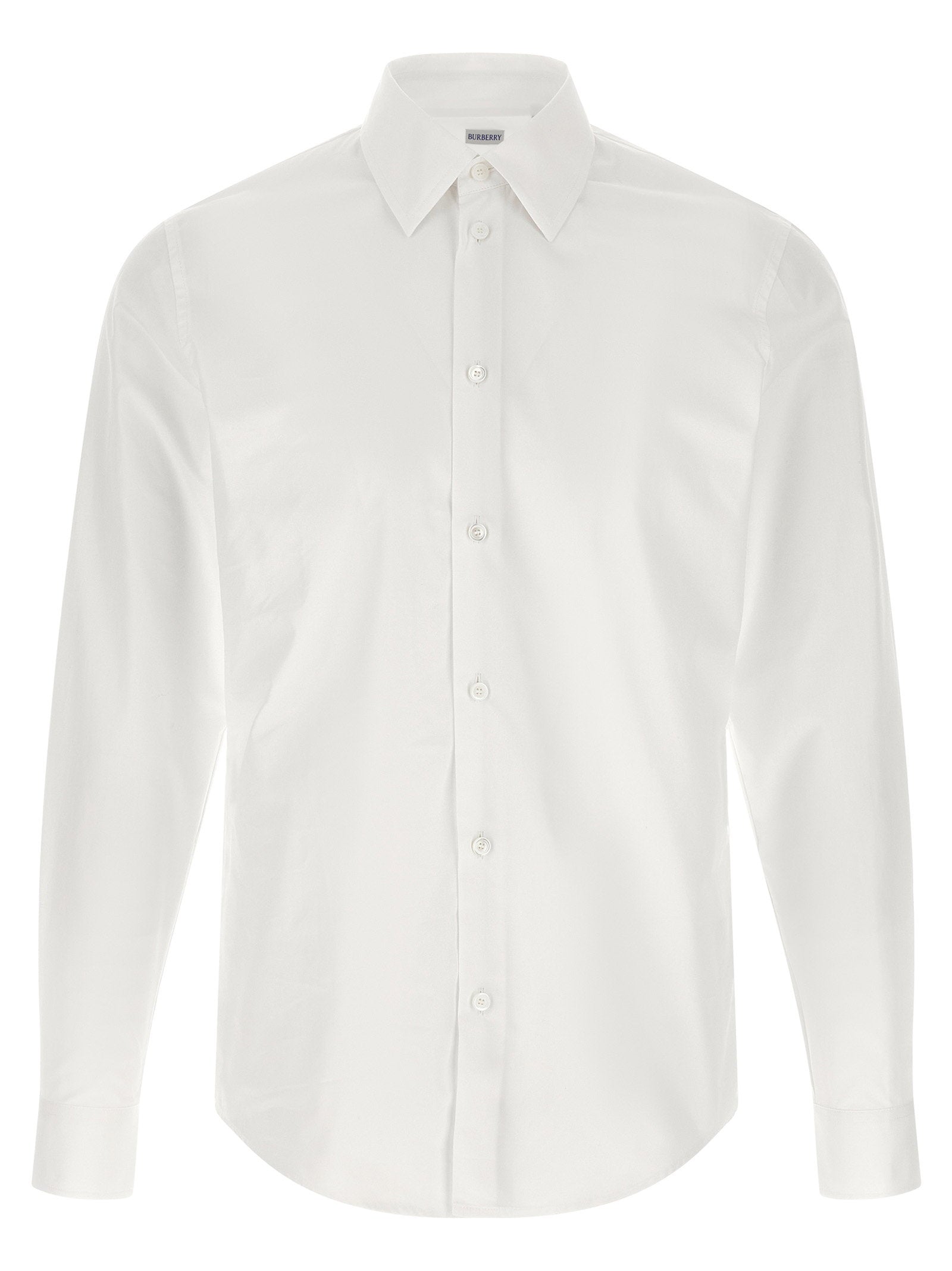 Camisa de popelina de algodón de Burberry — Blanco