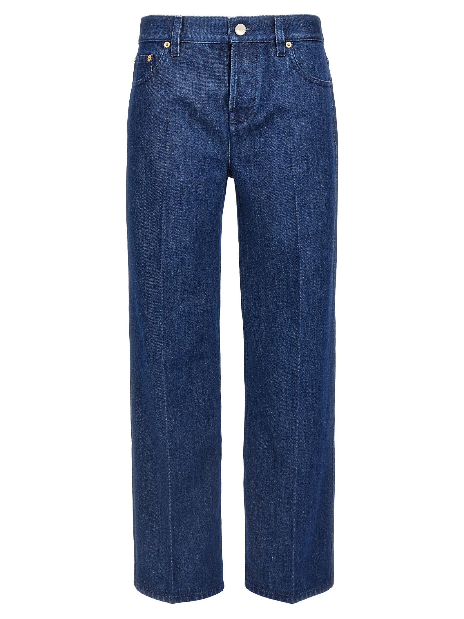 Gucci Straight Cotton Denim Jeans — Blue