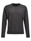 Zanone Wool-Blend Crewneck Sweater — Charcoal