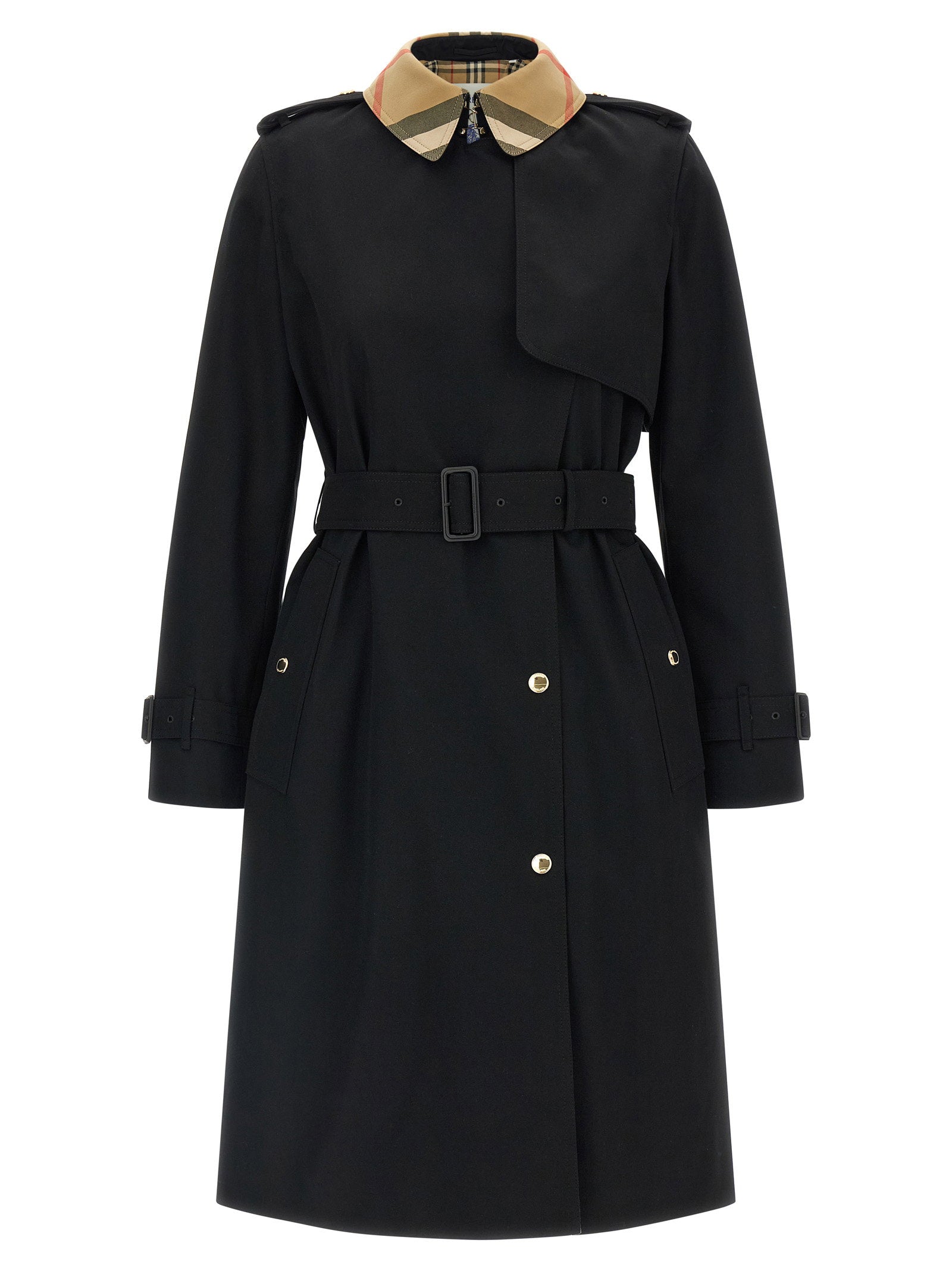 Burberry Sandridge Trench Coat — Black