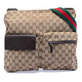 GG Canvas Web Double Pocket Crossbody