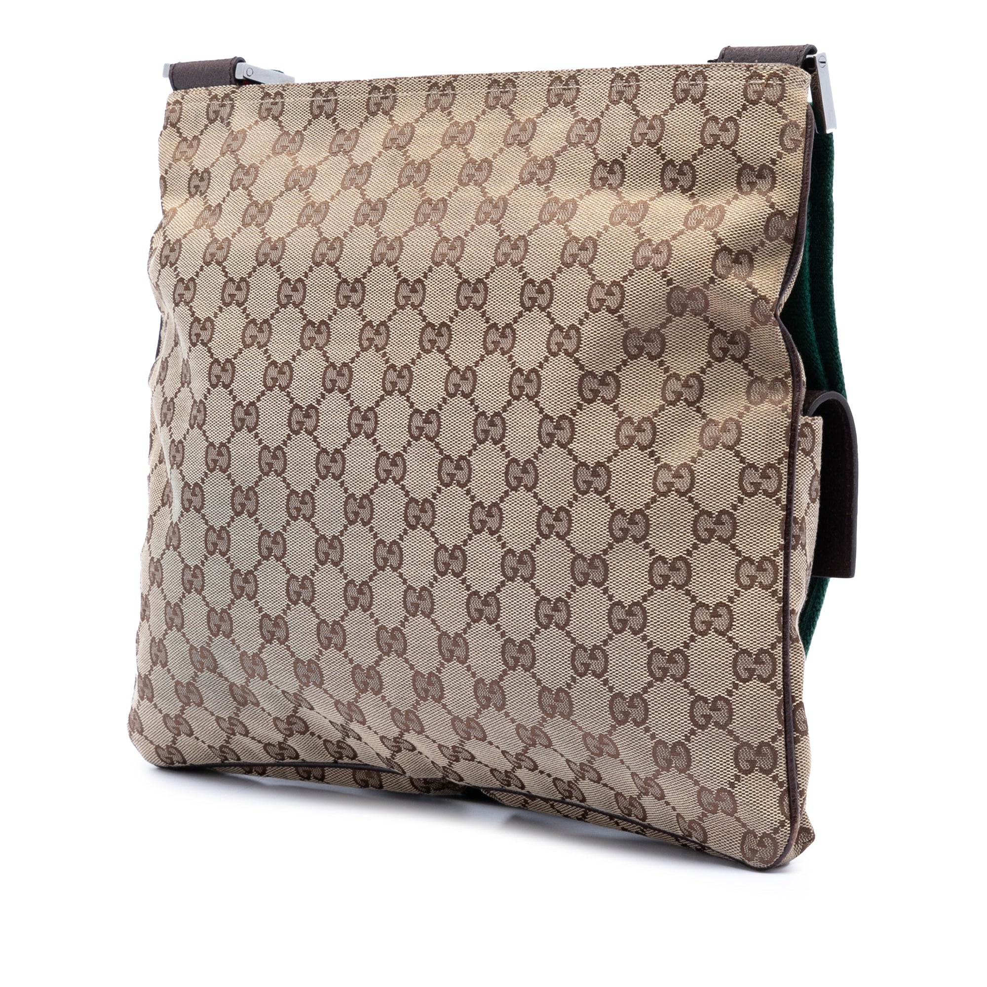 GG Canvas Web Double Pocket Crossbody