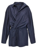 Balenciaga Stile Camicia Dress — Navy