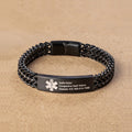 Pulsera de identificación de emergencia médica personalizada para hombres con texto de regalo para los pacientes de epilepsia diabetes alergia