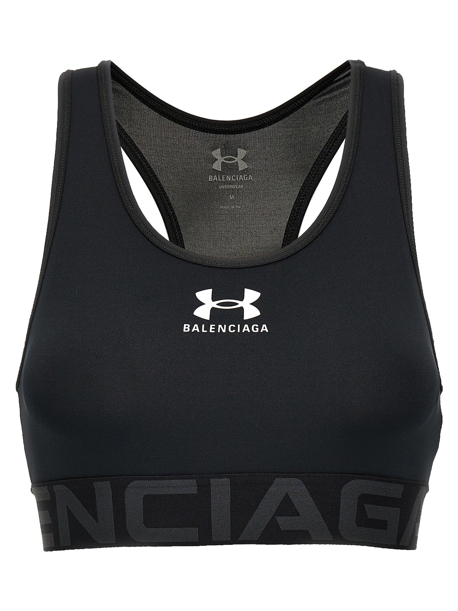 Balenciaga Stretch Technical Jersey Tank Top — Black