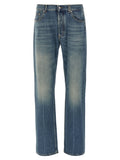 Alexander McQueen Stonewashed Denim Jeans — Blue