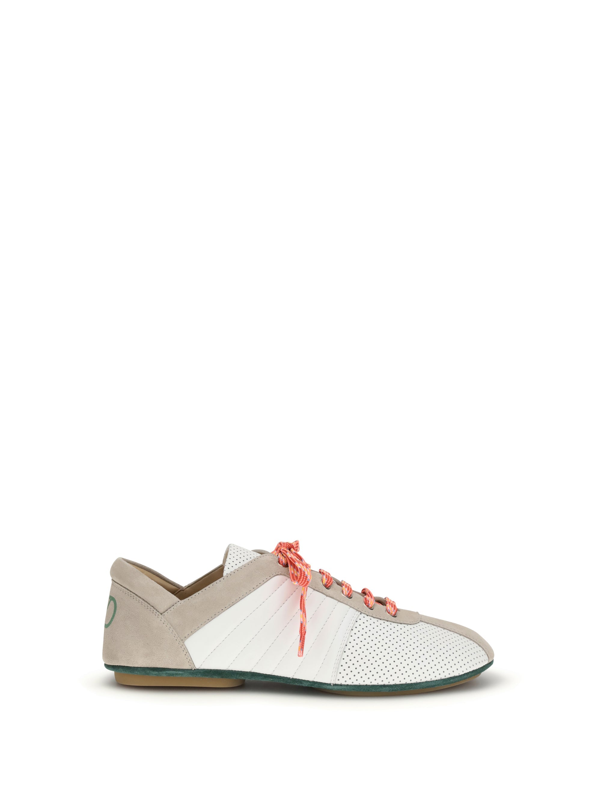 Valentino Garavani Perforated Leather Sneaker — Beige