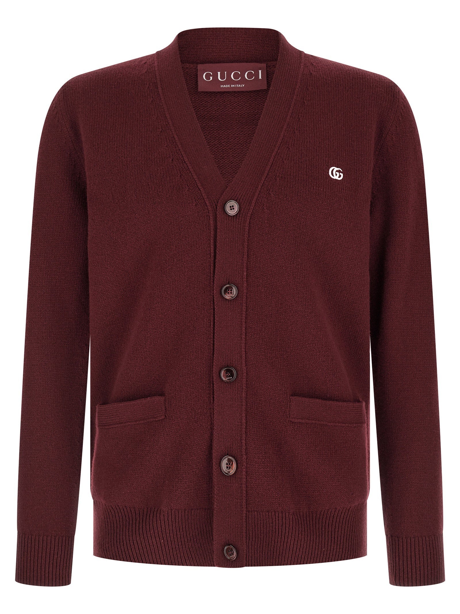 Gucci Doppia G Cardigan — Burgundy
