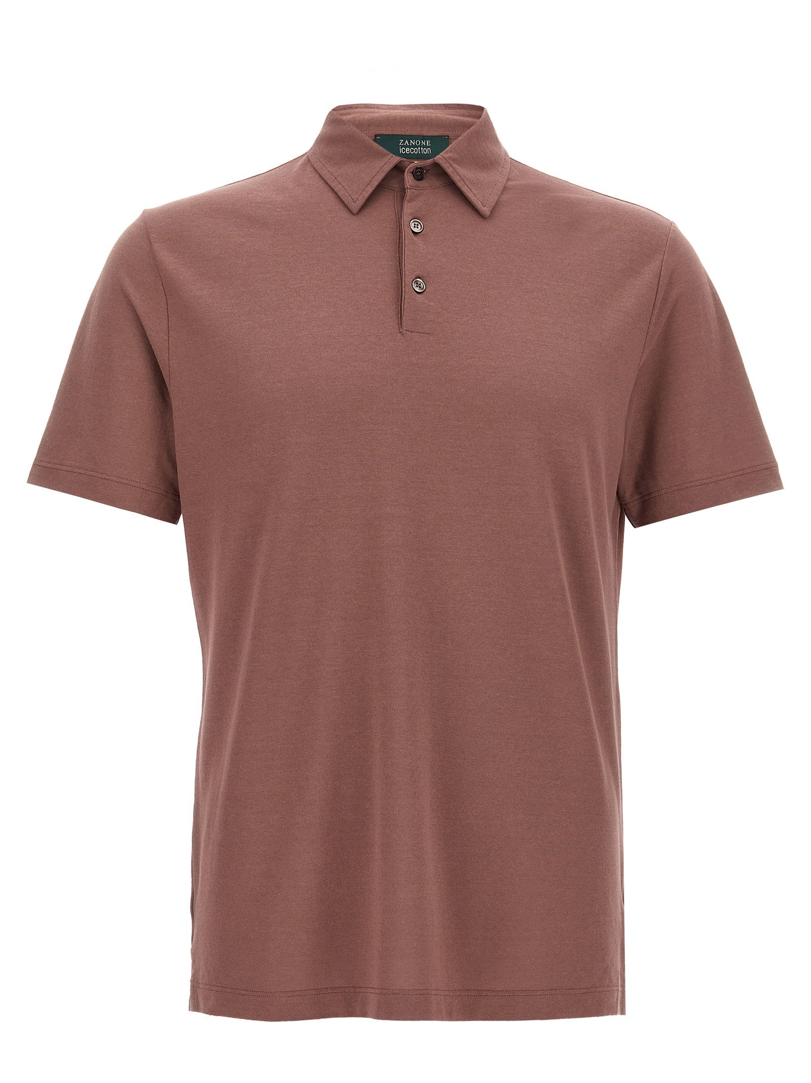 Zanone Ice Cotton Polo Shirt — mauve