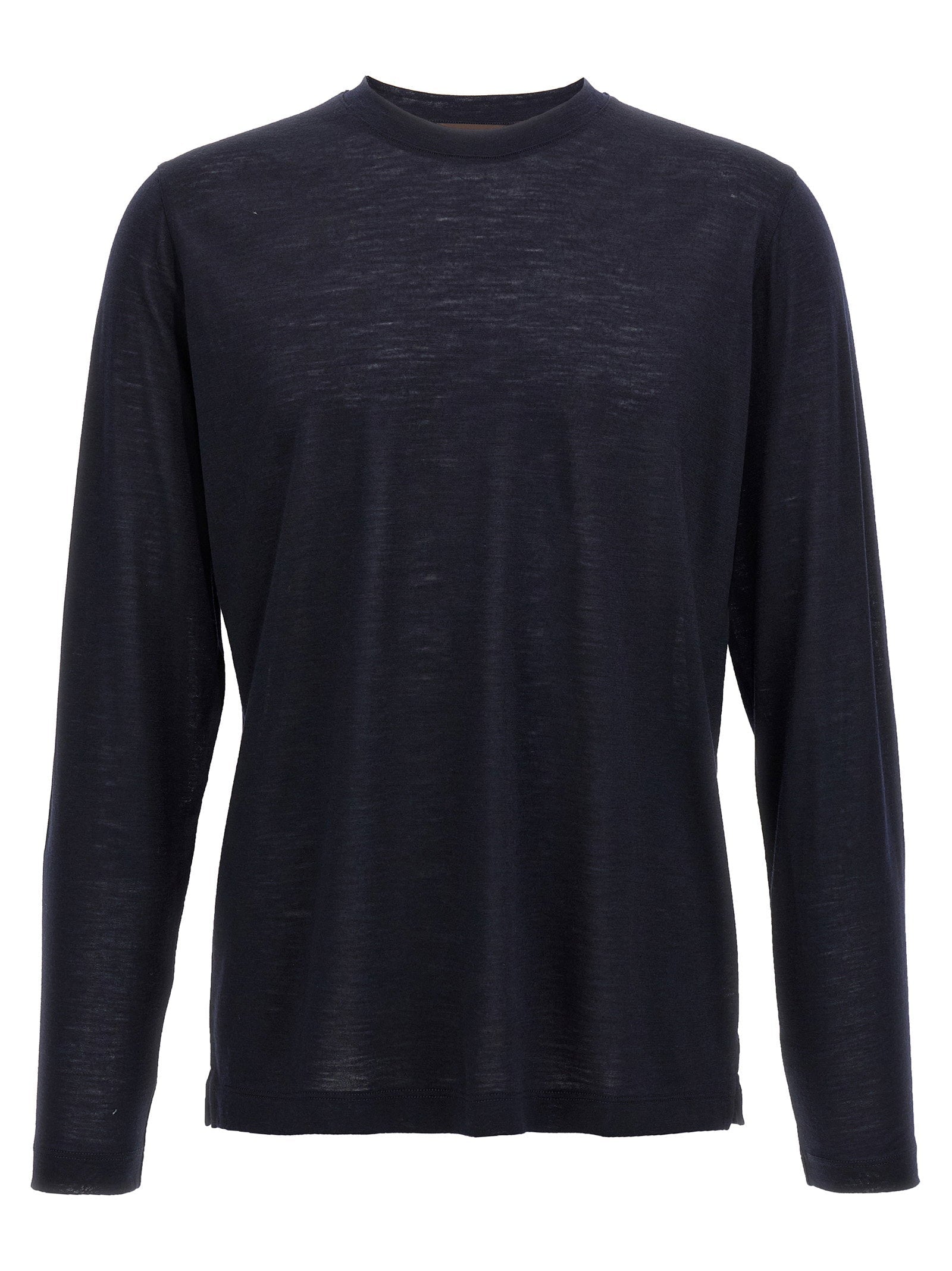 Zanone Virgin Wool T-shirt — Navy