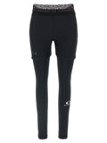 Balenciaga Logo-Printed Technical Fabric Leggings — Black