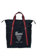 Gucci Logo-Embroidered Canvas Tote Bag — Black