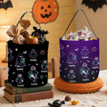 Personalizado fluorescente fantasma truco o trato bolsa de caramelos cubo con el nombre de Halloween Fiesta de Regalos para Niños Niñas