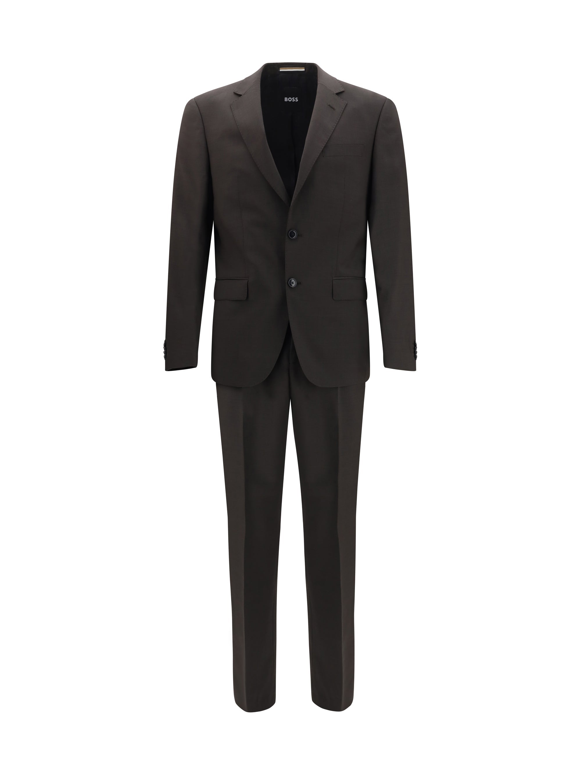 Hugo Boss Black Merino Wool Suit — Brown