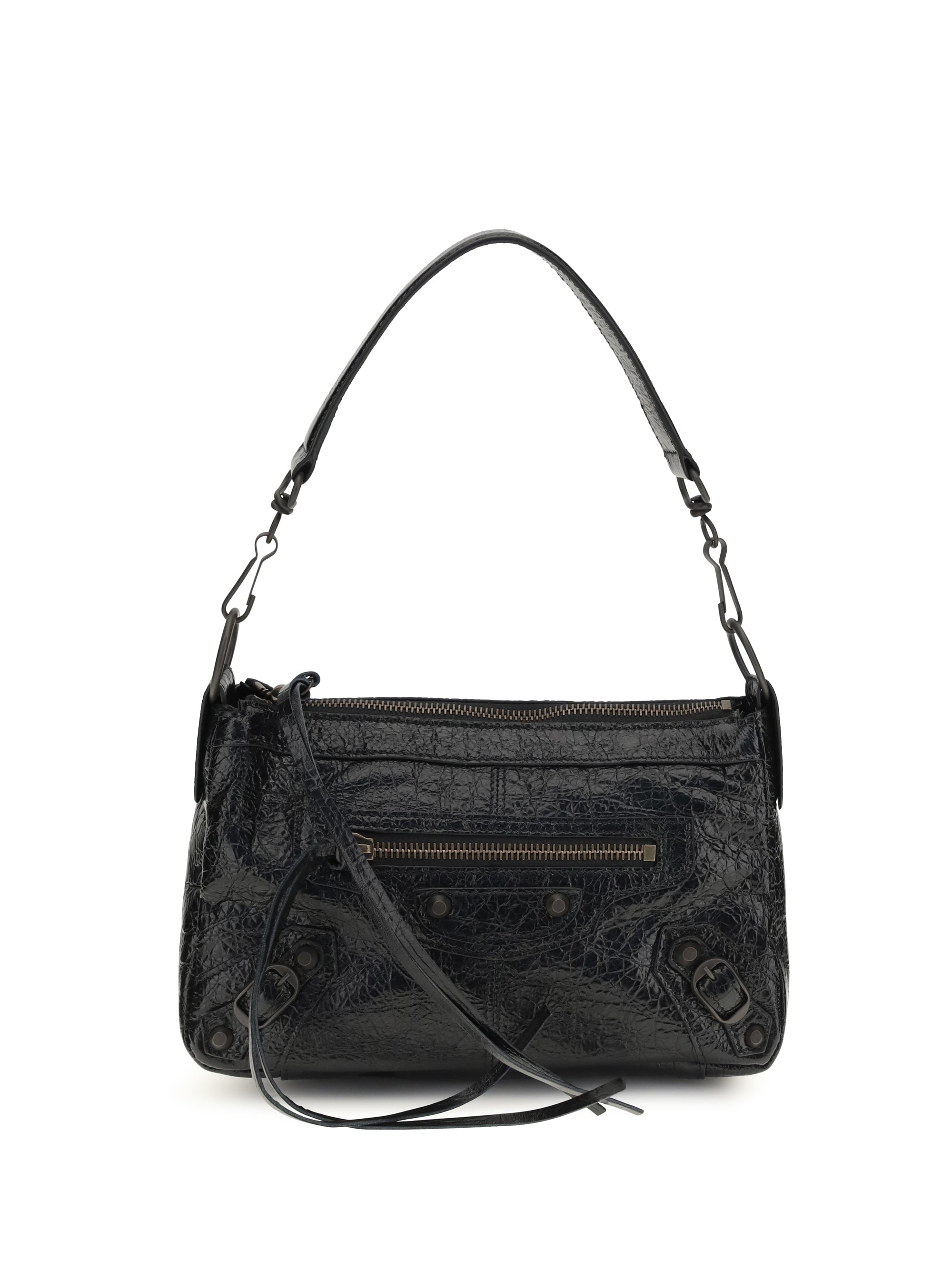 Balenciaga Le City Moto Mini Shoulder Bag — Black