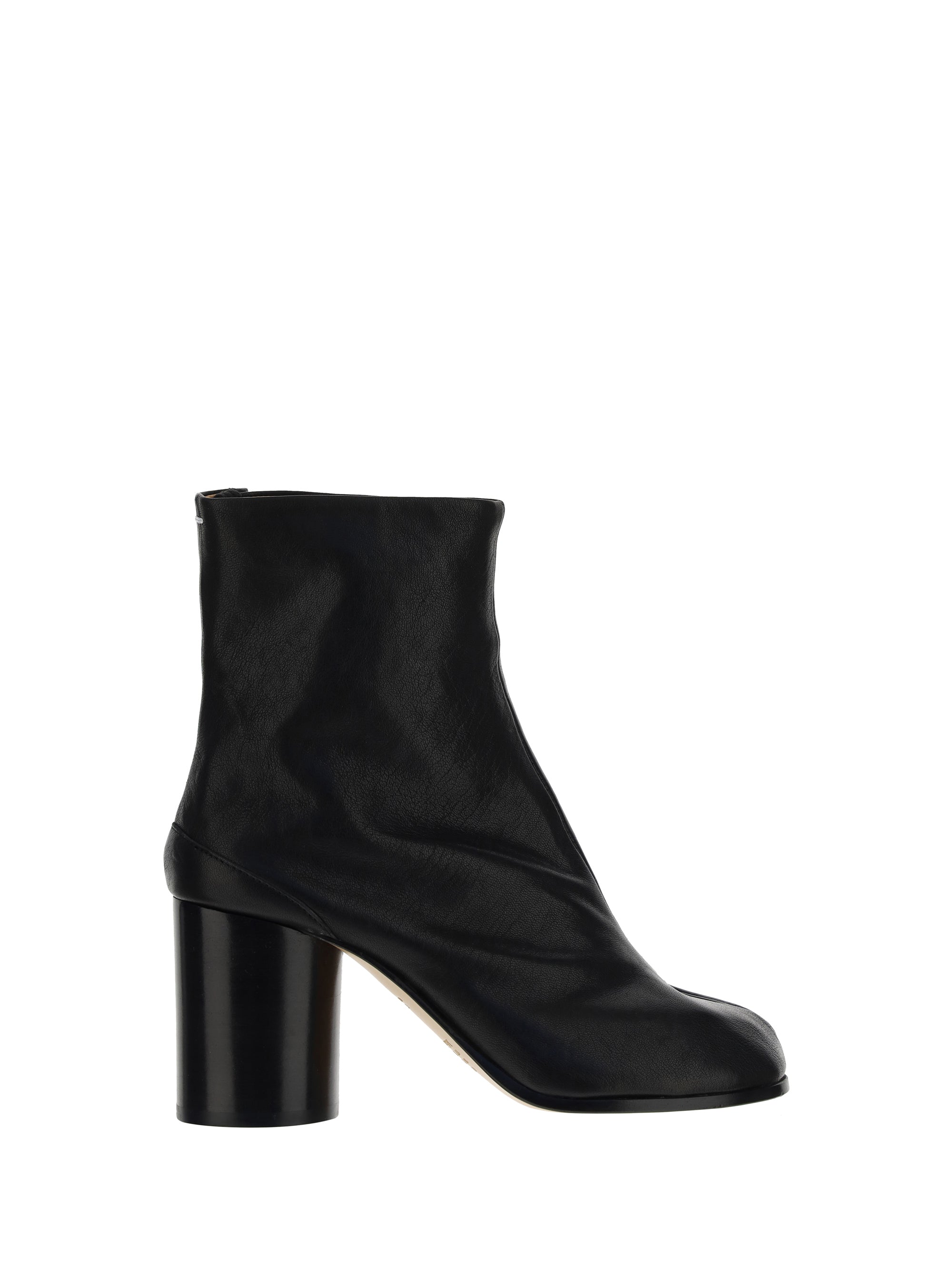 Maison Margiela Split-Toe Leather Ankle Boot — Black