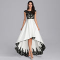 Bridal Wedding Dress Ivory Cap Sleeve Asymmetrical A-line