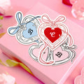 Personalizado Multicolor Corazón Lazo Pegatinas impermeables con Inicial Día de San Valentín Boda Regalo para Pareja Mujeres