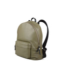 Coccinelle Grained Cowhide Backpack — Green