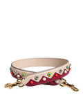 Women's Beige Red Leather Handbag Accessory Shoulder Strap Bag