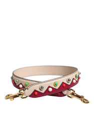 Women's Beige Red Leather Handbag Accessory Shoulder Strap Bag