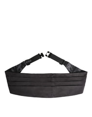 Black Men Silk Belt Wide Waist Cummerbund