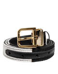 Women's Patchwork Leather Belt Black Calf