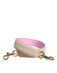 Women's Beige Pink Leather Handbag Accessory Shoulder Strap Bag