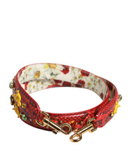 Women's Multicolor Embellished Handbag Accessory Shoulder Strap Python Leather Bag