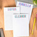 Bloc de notas personalizado con monograma en sombra multicolor con 40/80 páginas Regalo de agradecimiento por la vuelta al cole para estudiantes Colegas