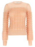 Zimmermann Hypnotic Scallop Sweater — peach