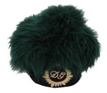 Women's Green Fur Dg Logo Embroidered Cloche Hat Cashmere