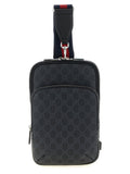 Gucci Monogram Canvas Crossbody Bag — Black