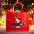 Marsupilami personalizado de cola larga Bolsa de yute roja de gran capacidad con nombre Regalo de Navidad para mujer Niña | Callie × Marsupilami®.