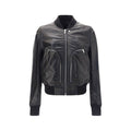 Men's Bauhaus Flight Leather Jacket Black Clothing