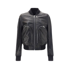 Men's Bauhaus Flight Leather Jacket Black Clothing
