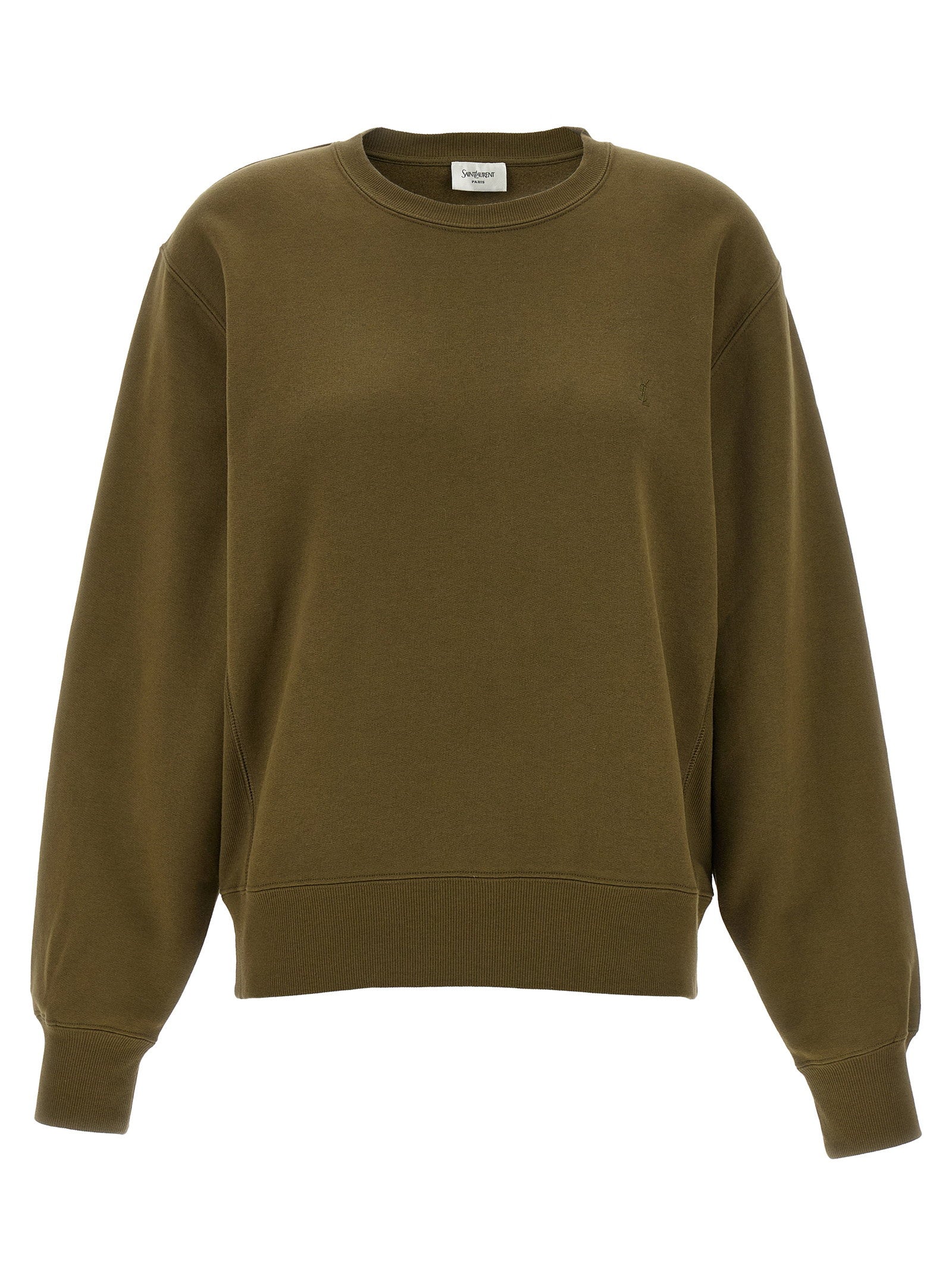 Saint Laurent Cassandre Sweatshirt — Olive