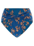 Magda Butrym Floral-Print Stretch Bikini Bottoms — Blue