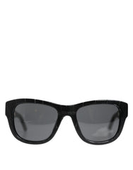 Women's Black Leather Frame Dg4177 Tinted Lens Sunglasses