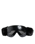 Women's Black Bi0759 Lace Mirrored Ski Goggles Mask Sunglasses Acetate