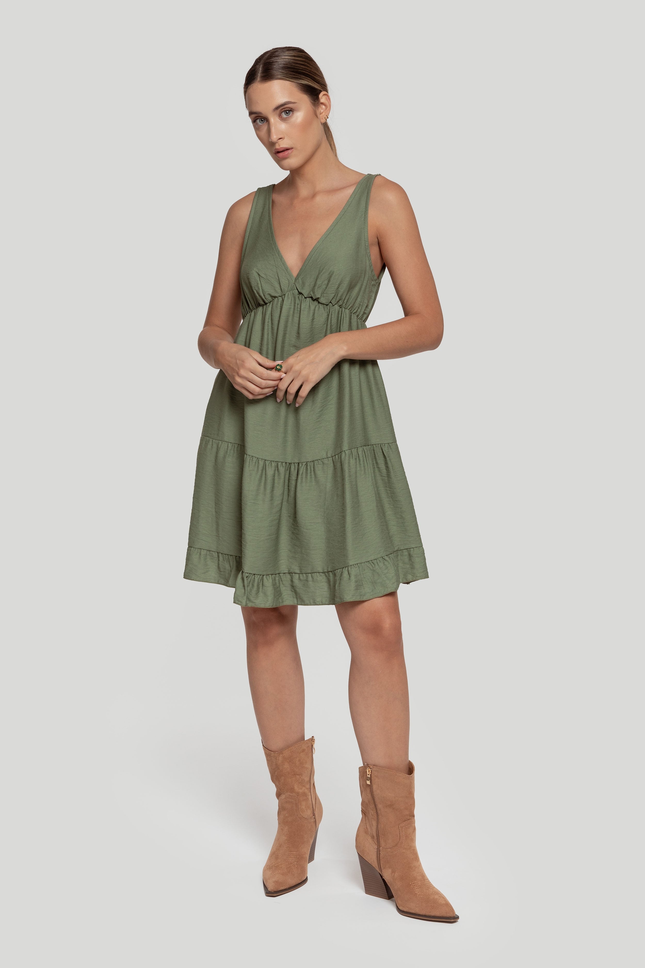 VESTIDO  CON LINO