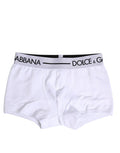 Men's White Cotton Stretch Regular Boxer Underwear Clothing