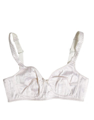 Women's White Silk Balconette Non Wire Bra Underwear Cotton Elastane Nylon Clothing